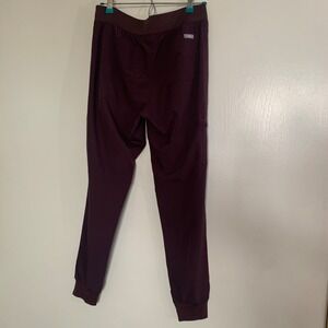 FIGS Technical Collection Jogger Scrub Pants Burgundy Womens Size S W21SW2017